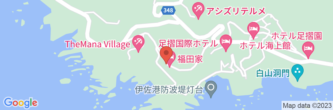 足摺岬 民宿 福田家の地図