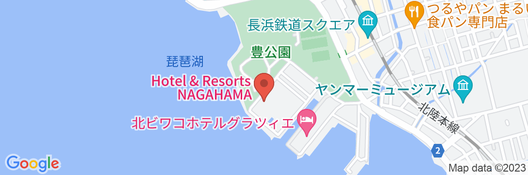 グランドメルキュール琵琶湖リゾート&スパ(旧ホテル&リゾーツ 長浜)の地図