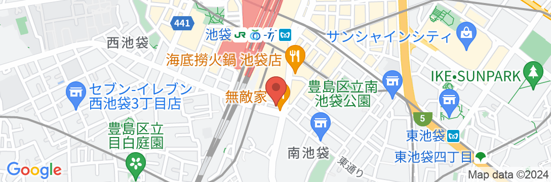 池袋ロイヤルホテル 東口店の地図