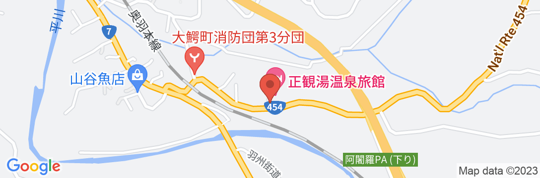 正観湯温泉旅館(しょうかんとう)の地図