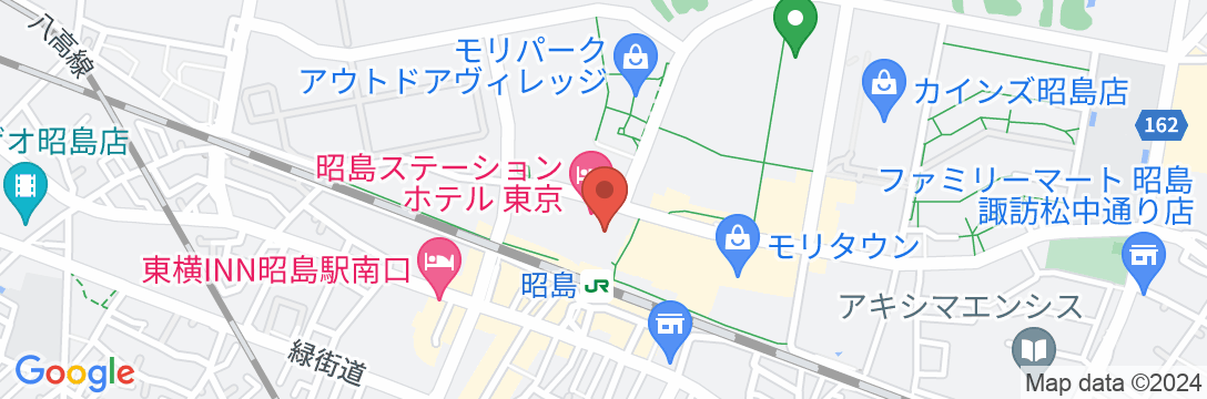 昭島ステーションホテル東京(旧:ホテルS&Sモリタウン)の地図