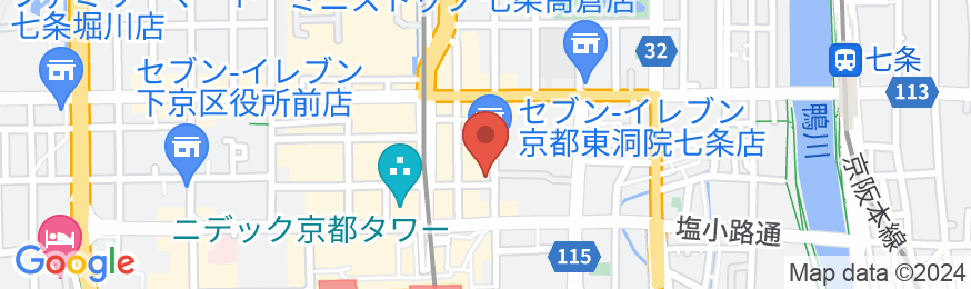 アパホテル〈京都駅前中央口〉(全室禁煙)の地図