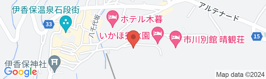 伊香保温泉 名物畳風呂と料理自慢の宿 ホテルきむらの地図