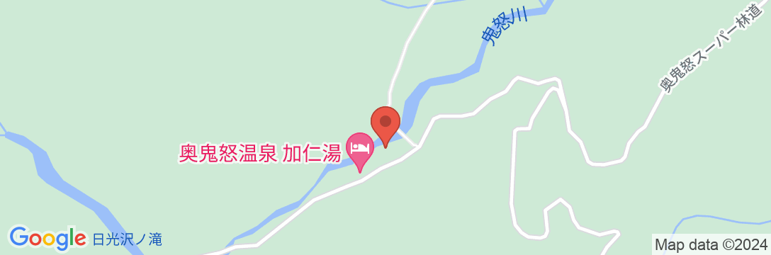 奥鬼怒温泉 加仁湯(かにゆ)の地図