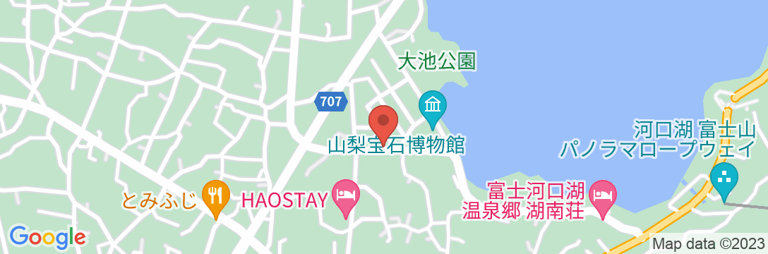 富士河口湖温泉 富士山の見える温泉旅館 大池ホテルの地図