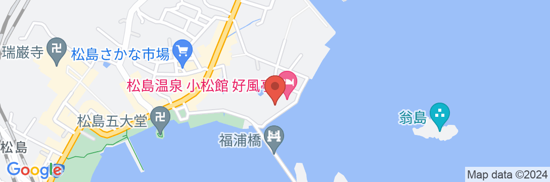松島温泉 ホテル絶景の館の地図
