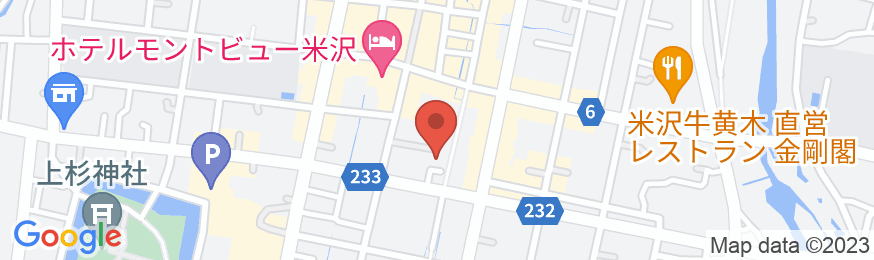 ホテルベネックス米沢の地図