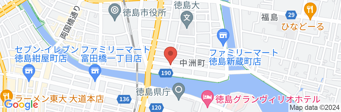ビジネスホテル パレス21<徳島>の地図