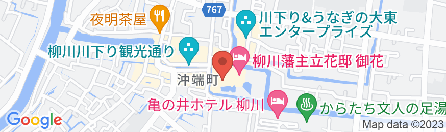 柳川藩主立花邸 御花の地図