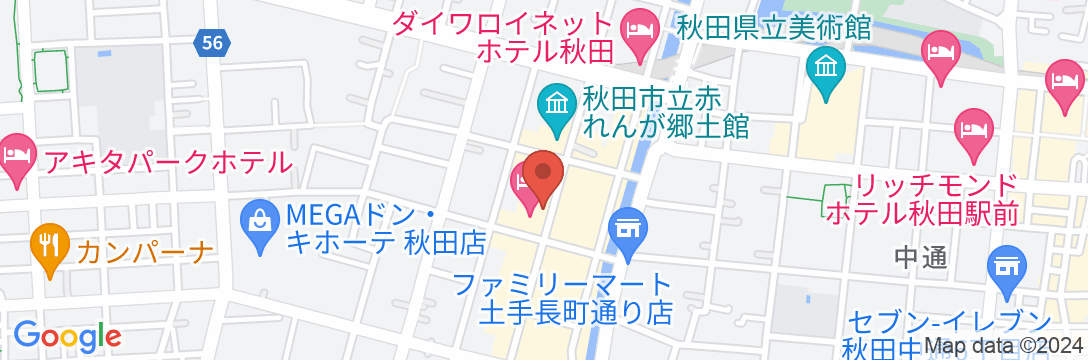 アルバートホテル秋田の地図