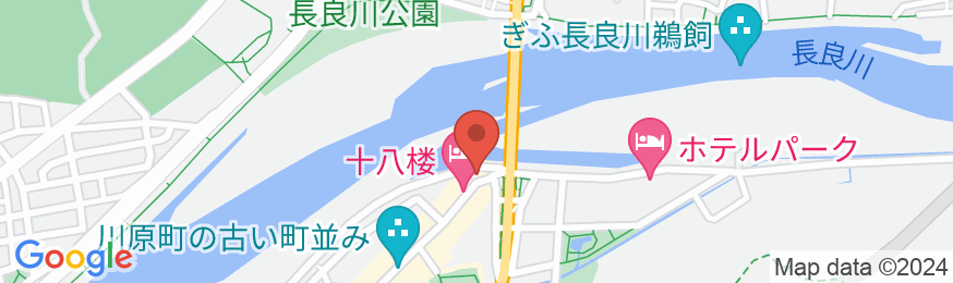 長良川温泉 十八楼の地図