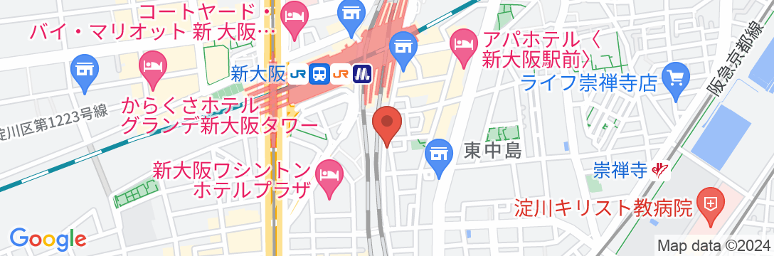 ホテルリブマックスBUDGET新大阪の地図