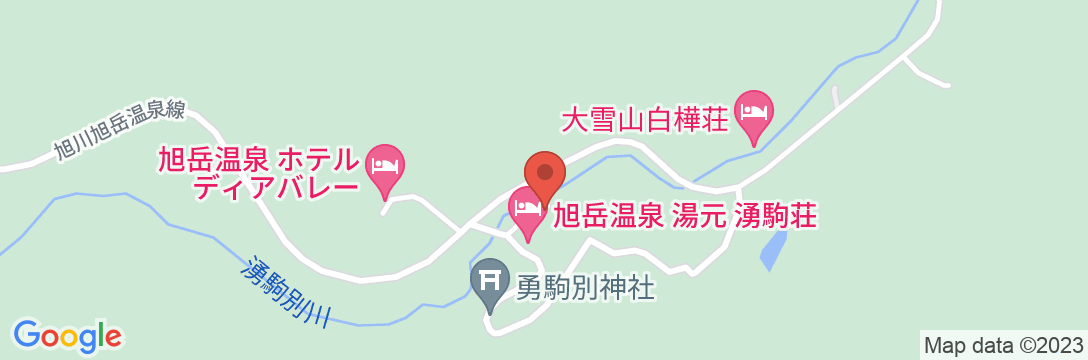 旭川旭岳温泉 湯元 湧駒荘の地図