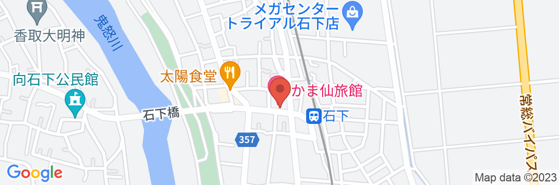 かま仙旅館(釜仙旅館)の地図