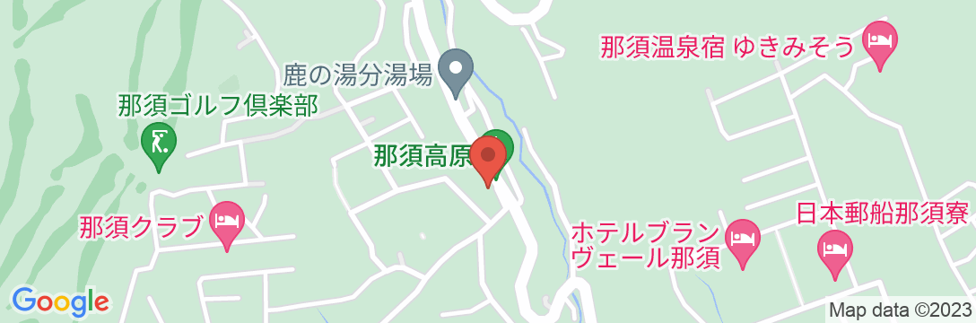 那須湯本温泉 旅館山快の地図