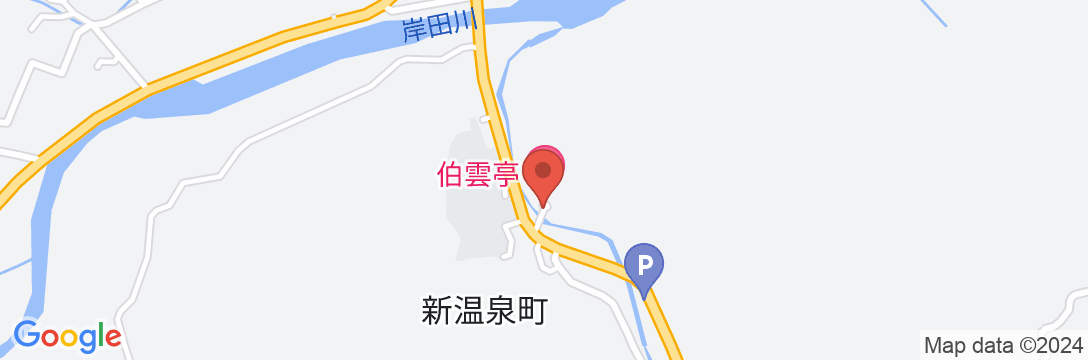 湯村温泉 伯雲亭の地図