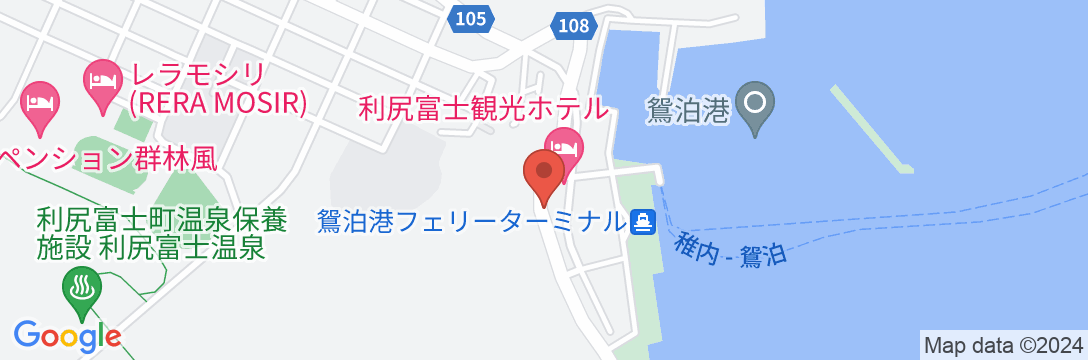 利尻富士観光ホテル<利尻島>の地図