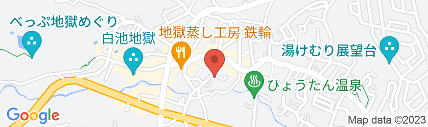 源泉湯元の宿 旅館 国東荘の地図
