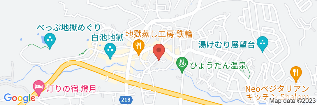 源泉湯元の宿 旅館 国東荘の地図