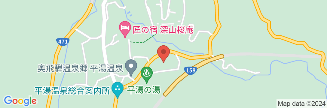 奥飛騨平湯温泉 旅館たなか<岐阜県>の地図