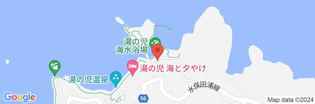 湯の児温泉 松原荘<熊本県>の地図