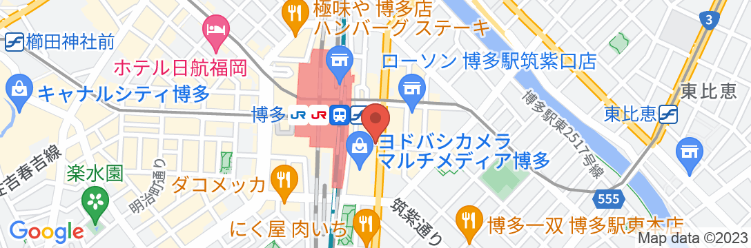 ホテルセンチュリーアート<博多駅>の地図