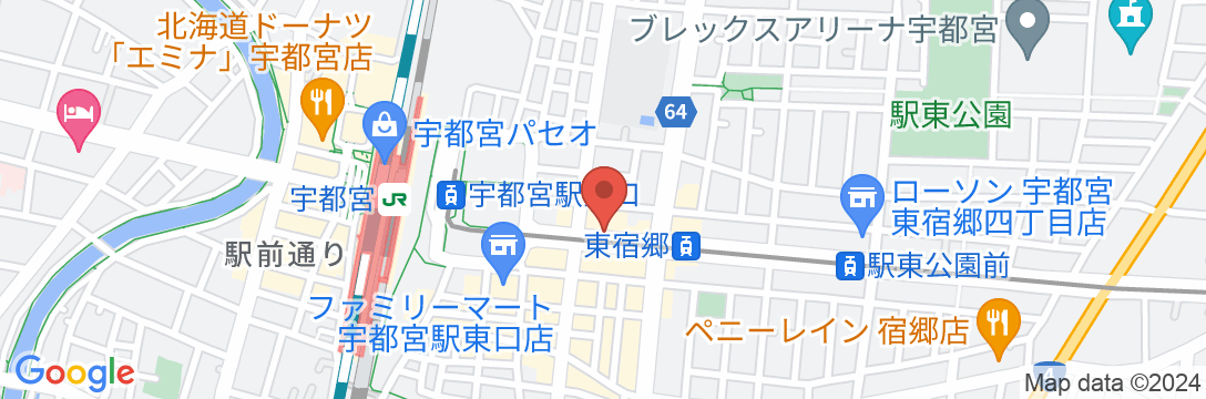 宇都宮東ホテルの地図