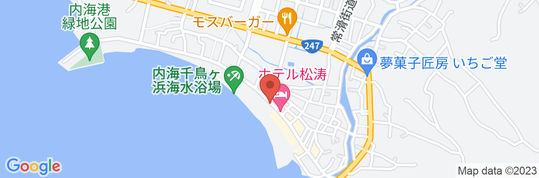 内海海岸 豆千待月の地図
