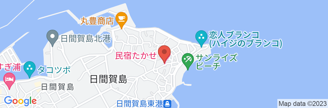 日間賀島 民宿 たかせの地図
