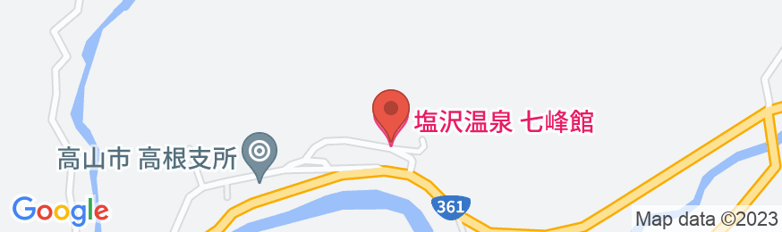 塩沢温泉 七峰館の地図