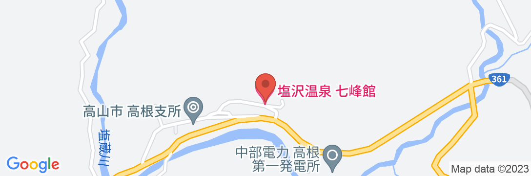 塩沢温泉 七峰館の地図