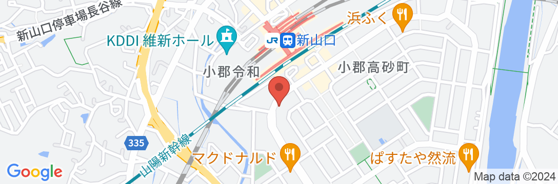 東横INN新山口駅新幹線口の地図