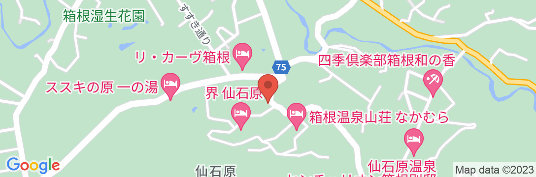 箱根温泉山荘 なかむらの地図