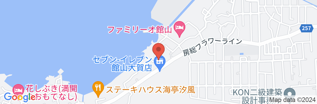 天然温泉 人魚の湯 旅館 海紅豆の地図
