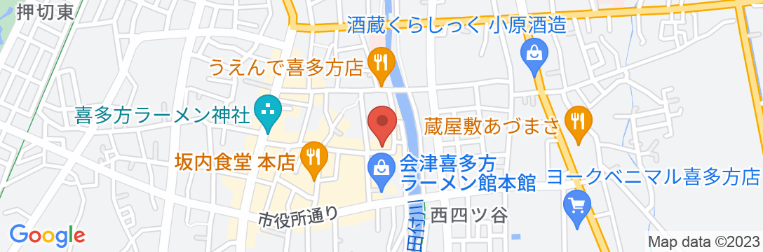 喜多方の宿 あづま旅館<福島県>の地図