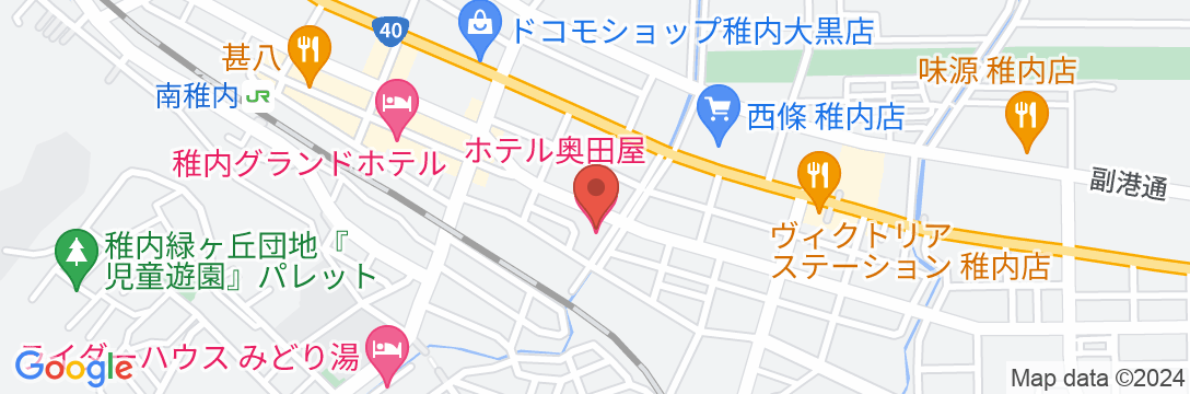 ホテル 奥田屋の地図