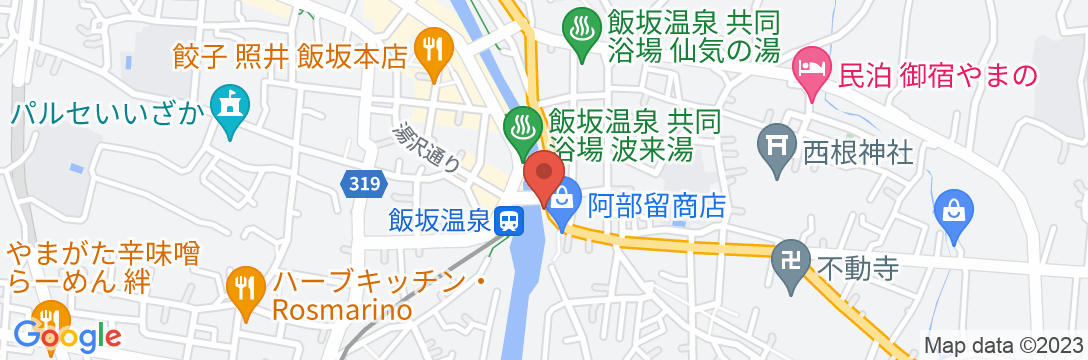 飯坂温泉 橋本舘の地図