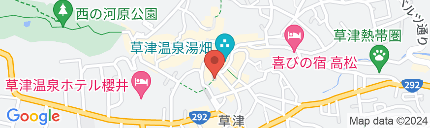 草津温泉 中村屋旅館<群馬県>の地図
