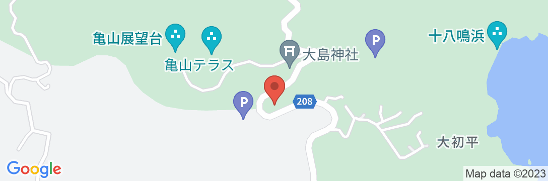 気仙沼大島 亀山荘の地図