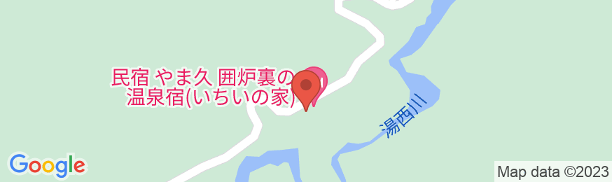湯西川温泉 民宿やま久 囲炉裏の温泉民宿の地図