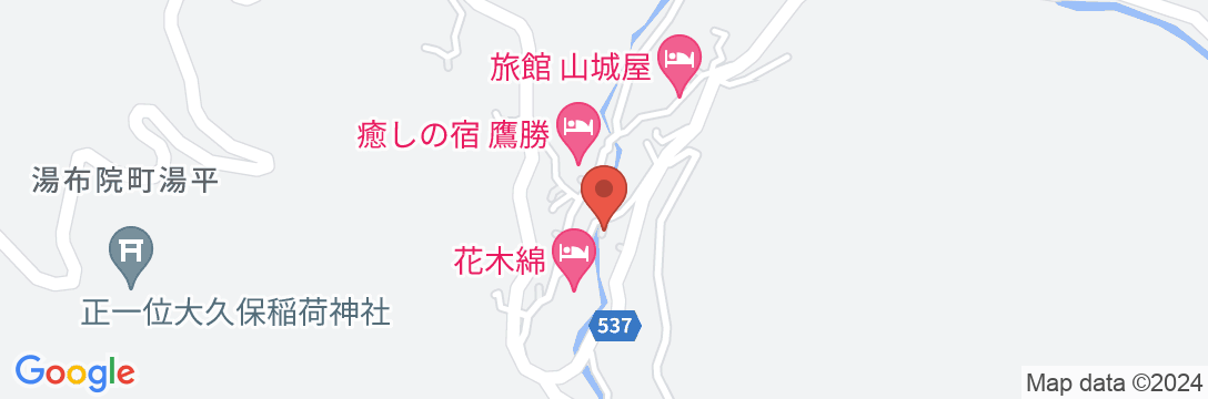 湯平温泉 花合野の地図