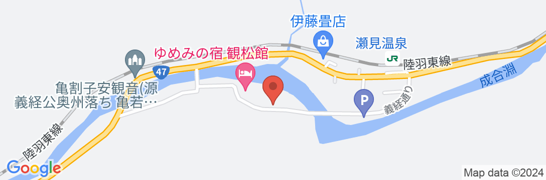 瀬見温泉 ゆめみの宿 観松館の地図