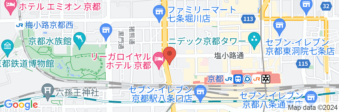 アパホテル〈京都駅堀川通〉の地図