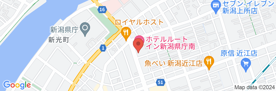 ホテルルートイン新潟県庁南の地図