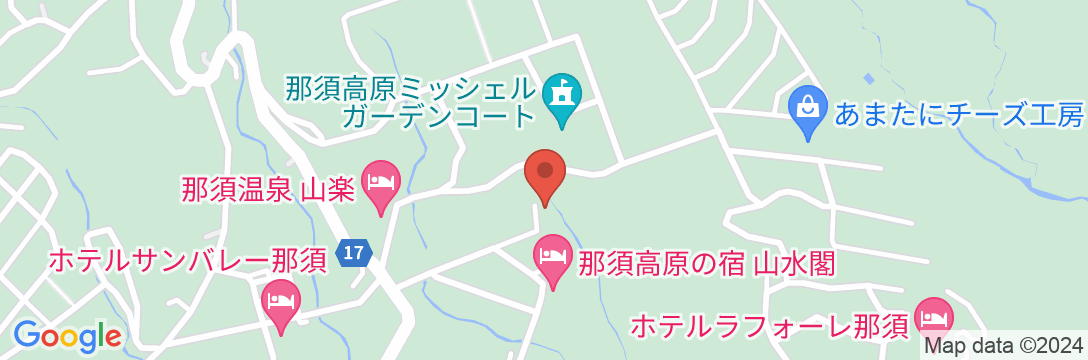新那須高原温泉 こころのおやど 自在荘の地図