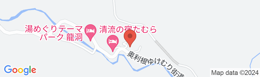湯の小屋温泉 照葉荘の地図