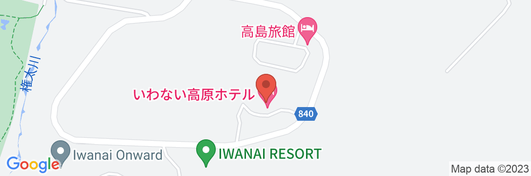 岩内温泉 いわない高原ホテルの地図