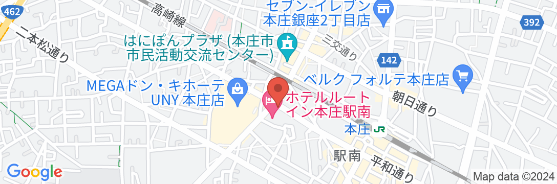 ホテルルートイン本庄駅南の地図