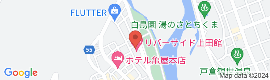 戸倉上山田温泉 リバーサイド上田館の地図