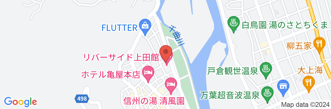 戸倉上山田温泉 リバーサイド上田館の地図